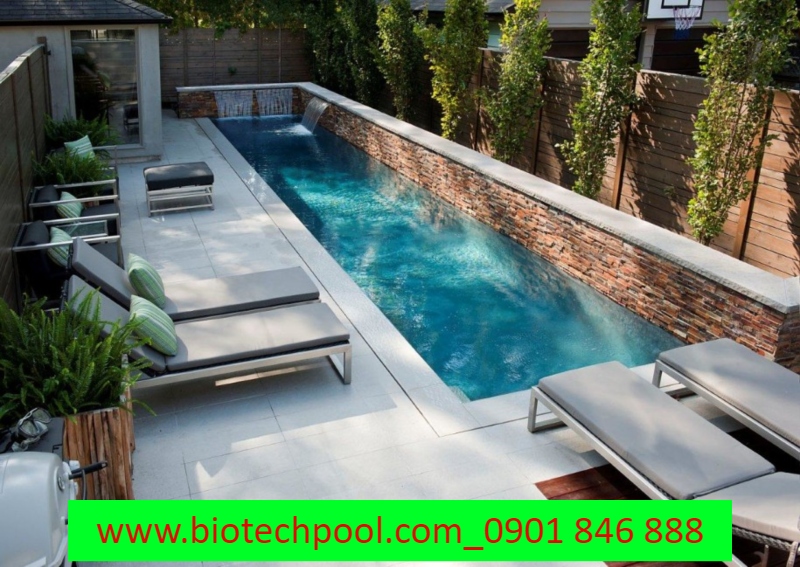 Modern Backyard Design Small Backyard Swimming Pool Lounge Enclose Patio